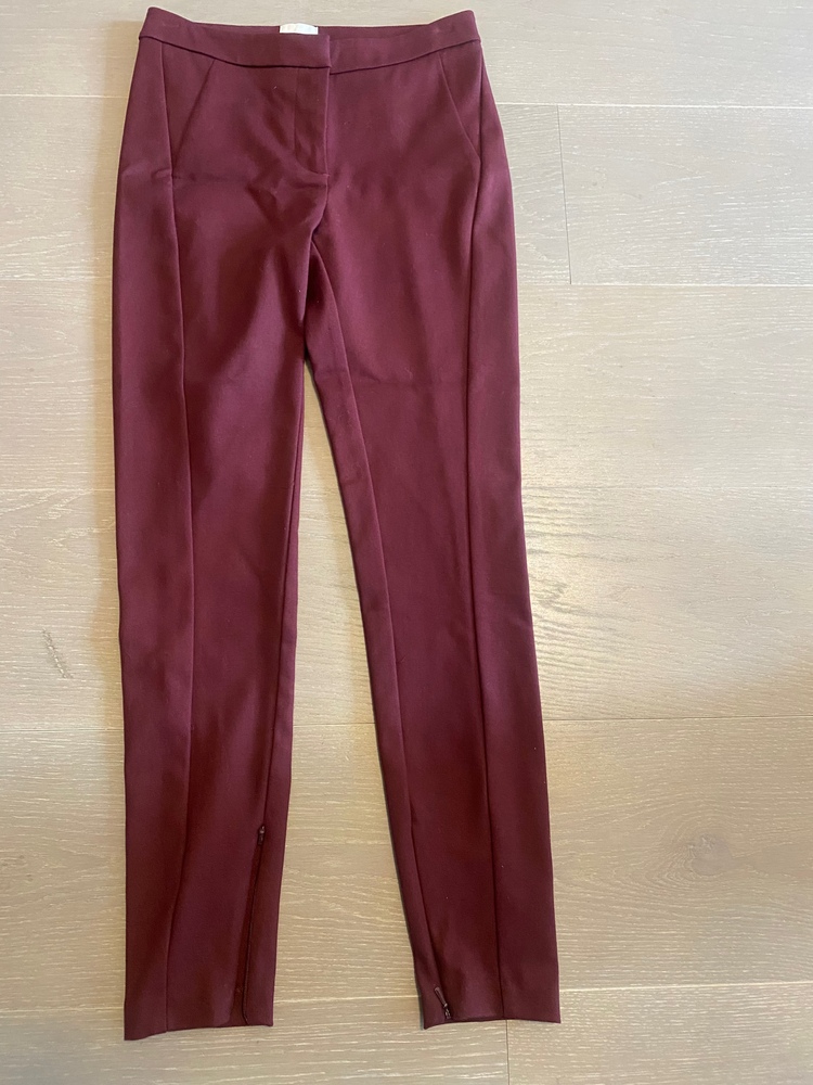 REISS burgundy slim stretch pants in size 2